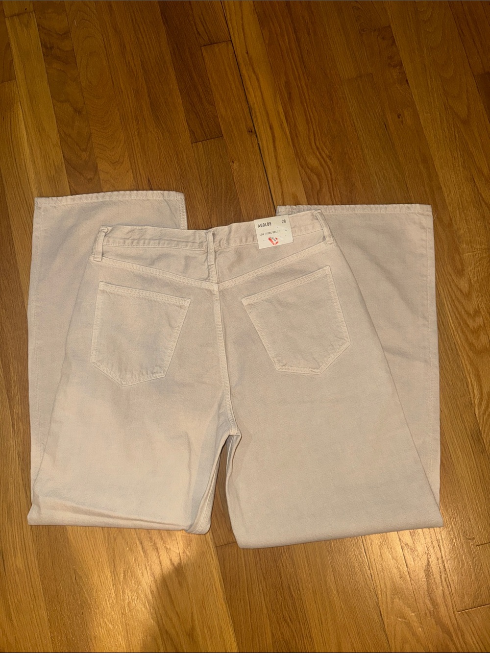 NWT Agolde Low Slung Baggy Jeans in Tusk - Picture 2 of 3